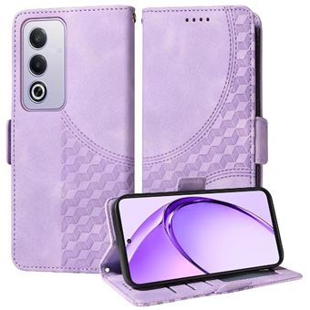 Capa FLOODKING para OPPO A80 5G | Design Acolchoado | Couro PU Premium | Roxo - 1
