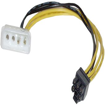Cabo Adaptador BeMatik 4 Pinos Molex-M 6Pin PCI-Express-H 3.96Pitch Mini-Fit - 1