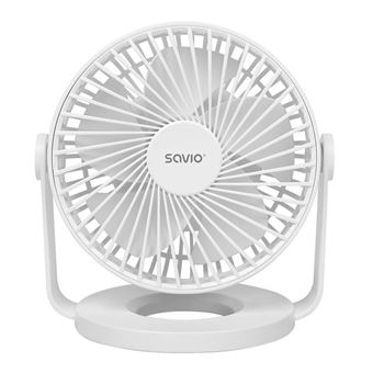 Ventoinha de Mesa Savio AD-01 WHITE | 4 Velocidades | 5 W | Branco - 1