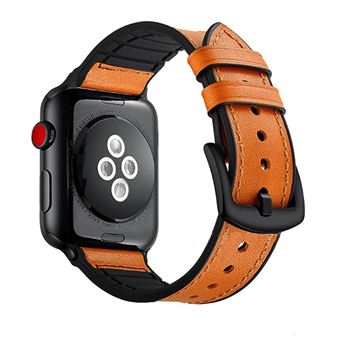 Bracelete Premium SiliconLeather Phonecare para Apple Watch Ultra 3 | Castanho / Preto - 1