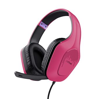 Auscultadores Gaming Trust GXT 415P Zirox | Rosa - 1
