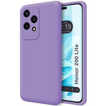 Capa de silicone líquido TUMUNDOSMARTPHONE ultramacio para Honor 200 Lite 5G em roxo - 1