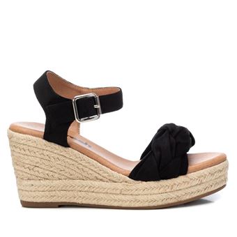 Sandália Casual com Cunha Negro Refresh 79795P | 35 - 1