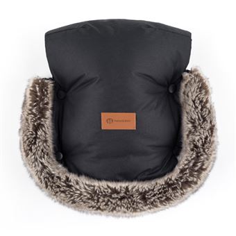 Protetores de mão para carrinho Petite&Mars Furry Forever Black - 1