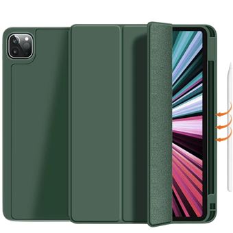 Capa Folio com suporte Apple Pencil Antiimpacto para Ipad Air 11 M2 2024 | Verde Escuro - 1