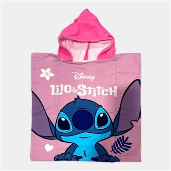Poncho de praia e pisicina FashionUK Disney Lilo & Stitch | Stitch Rosa | 50x100cm - 1
