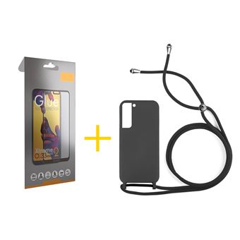 Pack 1 x Película de Vidro Temperado Full + Capa skyhe  Samsung Galaxy A25 Gel Rope - Preto - 1