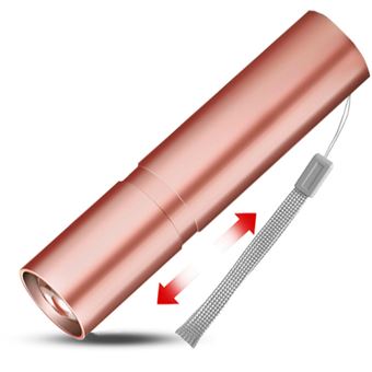 Lanterna LED Recarregável Chronos 500LM | Mini Zoom com Brilho Ajustável | Rosa - 1