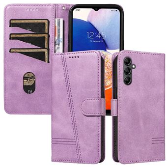 Capa FOXDOCK para Samsung Galaxy A34 5G | Fecho Magnético | Compartimentos para Cartões e Suporte | Pele PU | À Prova de Choque | Roxo - 1
