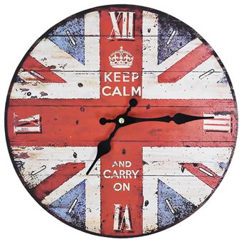 Relógio de parede vidaXL vintage UK 30 cm - 1
