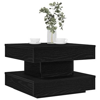 Mesa de centro vidaXL | rotativa a 360 graus | 50x50x34,5 cm | preto - 1