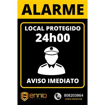 Placa Dissuasora ENNIO SECURITY Placa de Alarme - 1