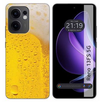 Capa TUMUNDOSMARTPHONE de Silicone para Oppo Reno 13FS 4G / 13 FS 5G Desenhos de design de cerveja - 1