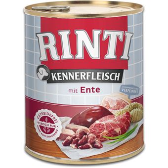 Comida húmida para cão RINTI Kennerfleisch Pato Adulto 800 g - 1