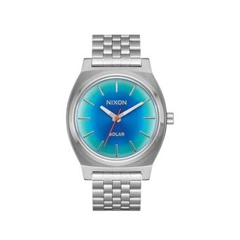 Relógio Homem Nixon Time Teller Solar A1369-5201 | Aço Inoxidável Prateado | Mostrador Azul - 1