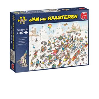 Puzzle Jumbo Jan van Haasteren No License Jan Van Haasteren - It's All Going Downhill (2000 Pieces) | 2000 Peças - 1