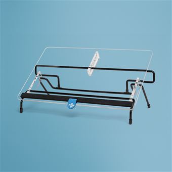 Porta-documentos R-Go Tools Suporte para documentos R-Go Flex Read, ergonómico, com apoio para o pulso em espuma macia, acrílico transparente | Transparente - 1