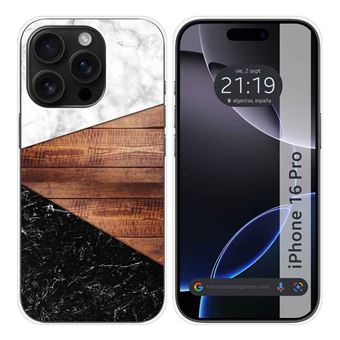 Capa de silicone TUMUNDOSMARTPHONE para Iphone 16 Pro (6.3) | Design de mármore 11 - 1