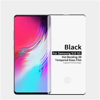 Protetor de Ecrã de Vidro Temperado 3d curvado - Preto para Samsung Galaxy S10 5G