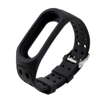 Pulseira Magunivers | Silicone Bicolor | Respirável para Xiaomi Mi Band 3 - Preto - 1