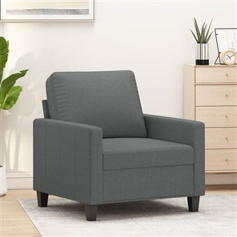 Poltrona vidaXL | 60 cm | tecido cinzento-escuro - 1
