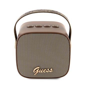 Coluna Compacta Guess | Bluetooth 5.3 | 5 W | Alça de Transporte em Pele 4G Design | Castanho - 1