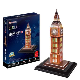 Puzzle 3D CubicFun Edifícios Big Ben | 28 Peças - 1