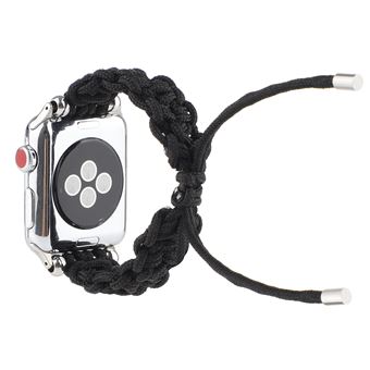 Bracelete de Nylon HSMY Trançado Ajustável para Apple Watch Series 6/ SE/ 5/ 4 | 40 mm - Preto - 1