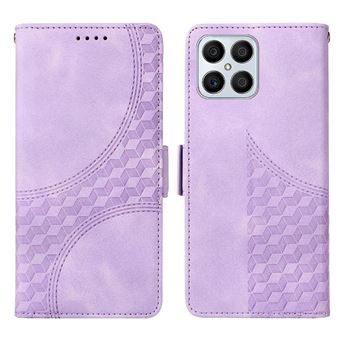 Capa FLOODKING para Honor X8 4G | Design Acolchoado | Couro PU Premium | Roxo - 1