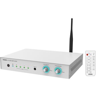 Amplificador de áudio Vision AV-1800 Casa Com fios e sem fios Branco