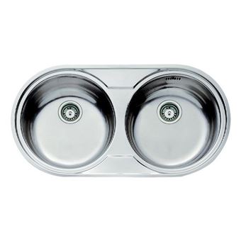 Lava-Loiça Teka DR 80 2C | 2 Cubas | Aço inoxidável - 1