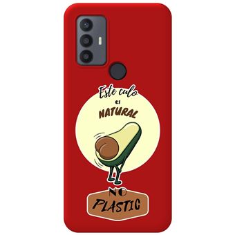 Capa Tumundosmartphone de silicone líquido vermelho para TCL 30 SE / 30E / 306 desenhos de design de burro natural - 1