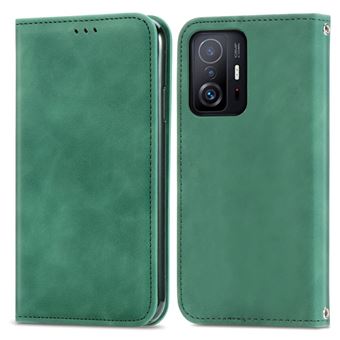 Capa PU + TPU Magnético Estilo Vintage, auto-absorvido, com Suporte para green card para Xiaomi 11T - 1