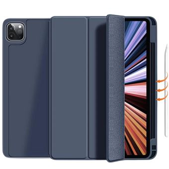 Capa Folio com suporte Apple Pencil Antiimpacto para Ipad Air 11 M2 2024 | Azul Escuro - 1