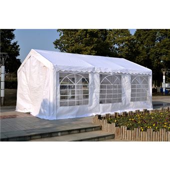 Pérgola Outsunny tipo Lona para Jardim | Branca- Aço Galvanizado e Tela de PE- 6 x 4 x 2,8 m - 1