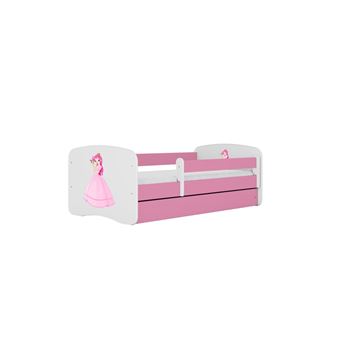 Cama 140 x 70 cm Kocot Kids com gaveta e colchão BabyDreams Princess Pink - 1