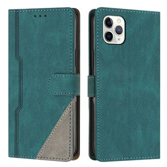 Capa FOXDOCK para iPhone 11 Pro | Fecho Magnético | Pele TPU Macia | 3 Compartimentos para Cartões | Função de Suporte | Verde - 1