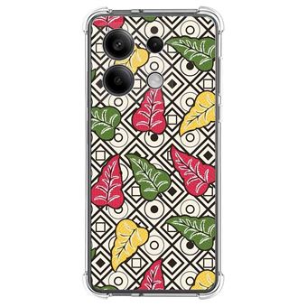 Capa Tumundosmartphone de silicone anti-choque para Xiaomi Redmi Note 13 5G design Flores 11 desenhos - 1