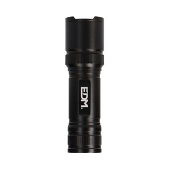 Lanterna LED Tática EDM BLACK GRIP | Alumínio | ZOOM | 3xAAA (Incluído) | 150lm - 1