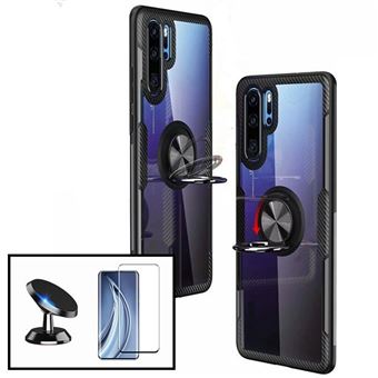 Kit Phonecare | Capa 3x1 Clear Armor + Película Vidro Temperado 5D Full Cover + Suporte Magnético para Xiaomi Redmi Note 9 Pro Max - Transparente/Preto - 1