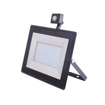 Luz de Inundação do Sensor LED AIGOSTAR | 100W | 10000lm | 4000K | IP65 | Preto - 1