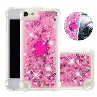 Capa Protetora GANGXUN para iPod Touch 7/6/5 | TPU Transparente | Brilhante com Glitter e Areia Movediça | light Roxo - 1