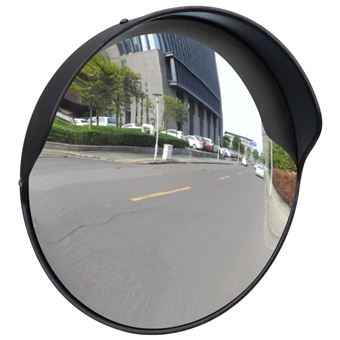 Espelho de Trânsito para Exterior Convex vidaXL | 30 cm | Plástico Preto - 1