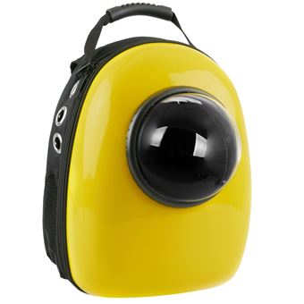 Mochila CityBAG para Transporte de Animais de Estimação Gato e Cão Suporte Plástico Rígido Amarelo - 1