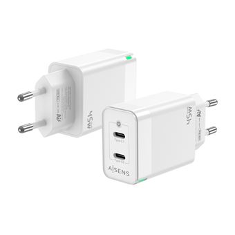 Carregador de Dispositivos Móveis AISENS ASCH-45W2P005-W | Branco - 1