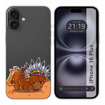 Capa de silicone TUMUNDOSMARTPHONE transparente para iPhone 16 Plus (6.7) | Design Buffalo - 1
