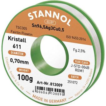 Fio de solda Stannol 813009 | Cinzento - 1