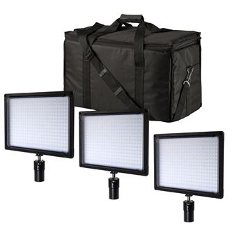 Kit de 3 Tochas LED para Fotografia e Video Bresser 2500L Sh-360 - 1