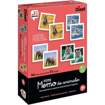 Jogo Educativo Diset Memo Photo Animals - 1