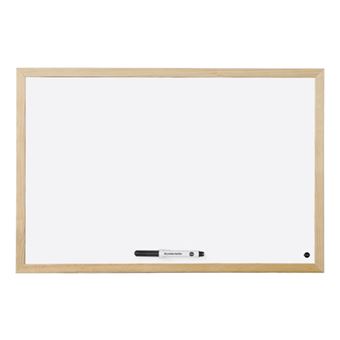 Quadro Bi-Office Branco Budget Magnético com Moldura em Carvalho | 60 x 80 cm - 1